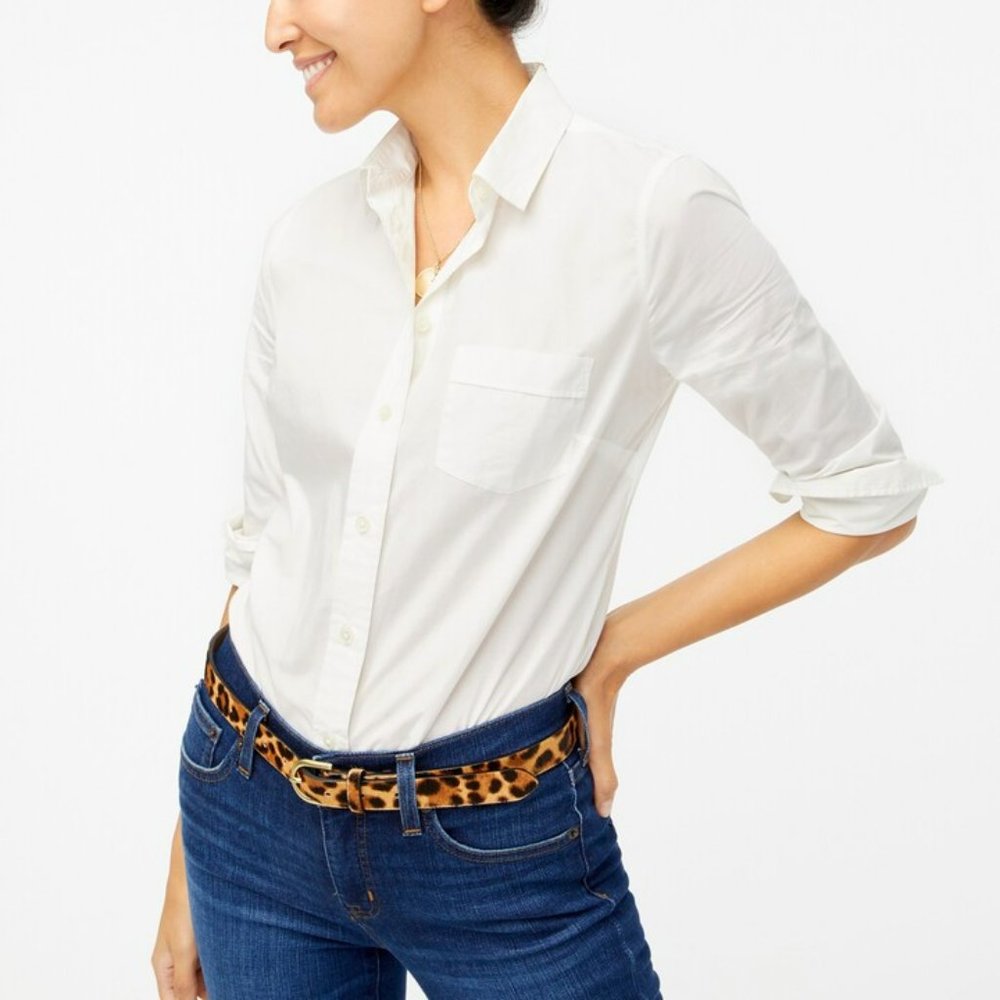 NWT White J. Crew Button Up